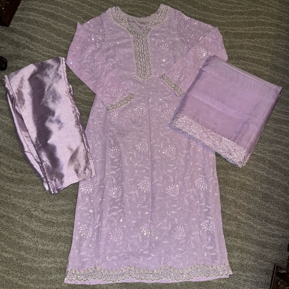 Women’s brand new Indian desi Pakistani outfit size small traditional 3 piece - Picture 3 of 12